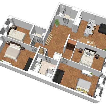 Apartman Flatista Homes - Station - 4 Br *