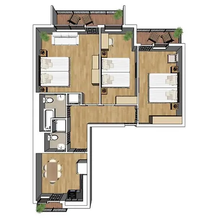 Flatista Homes - Hirschgarten Apartmán Mnichov